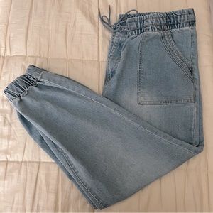 No Boundaries Size-19 Juniors Denim Joggers